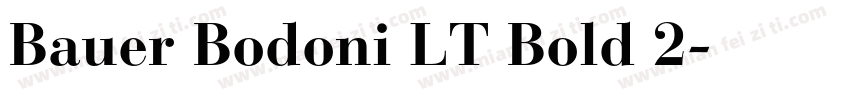 Bauer Bodoni LT Bold 2字体转换